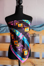 Load image into Gallery viewer, Women&#39;s scarf, Western Accessories, Western Apparel, Western Wholesale, unique wild rags, western wild rags, cowboy rags, cowboy scarf, Wholesale Accessories, Wholesale Apparel, colorful wild rags, bright wild rags, boho western, boho wild rag, patterned wild rags, neon wild rags
