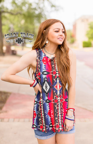 Patriotic Aztec Tank